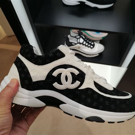 chanel tennis shoes with flowers|who what wear Chanel sneakers.